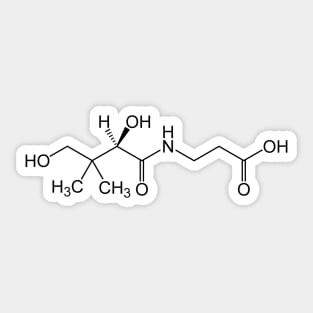 Vitamin B5 Pantothenic Acid C9H17NO5 Molecule Sticker